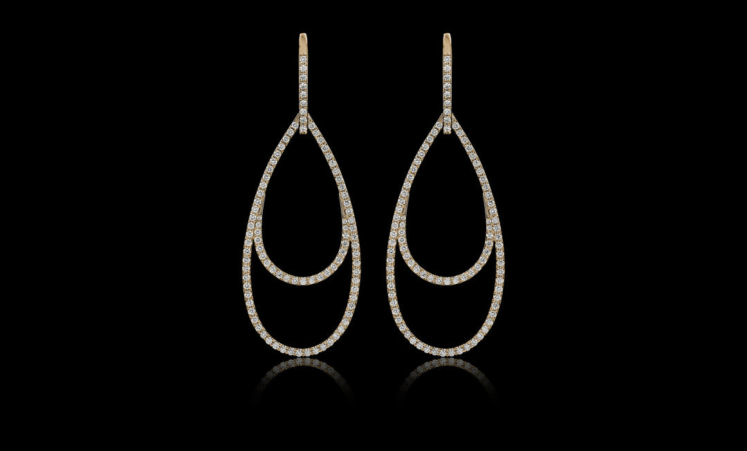 Ellipse No.1 earring yellow gold front 1920x1160