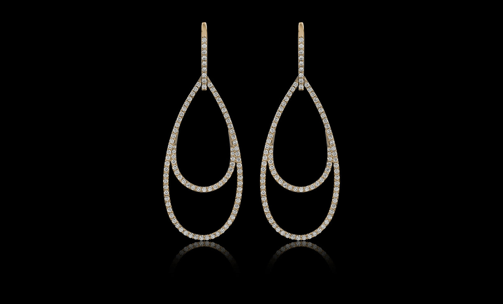 Ellipse No.1 earring yellow gold front 1920x1160