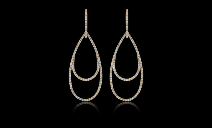 Ellipse No.1 earring yellow gold front 1920x1160
