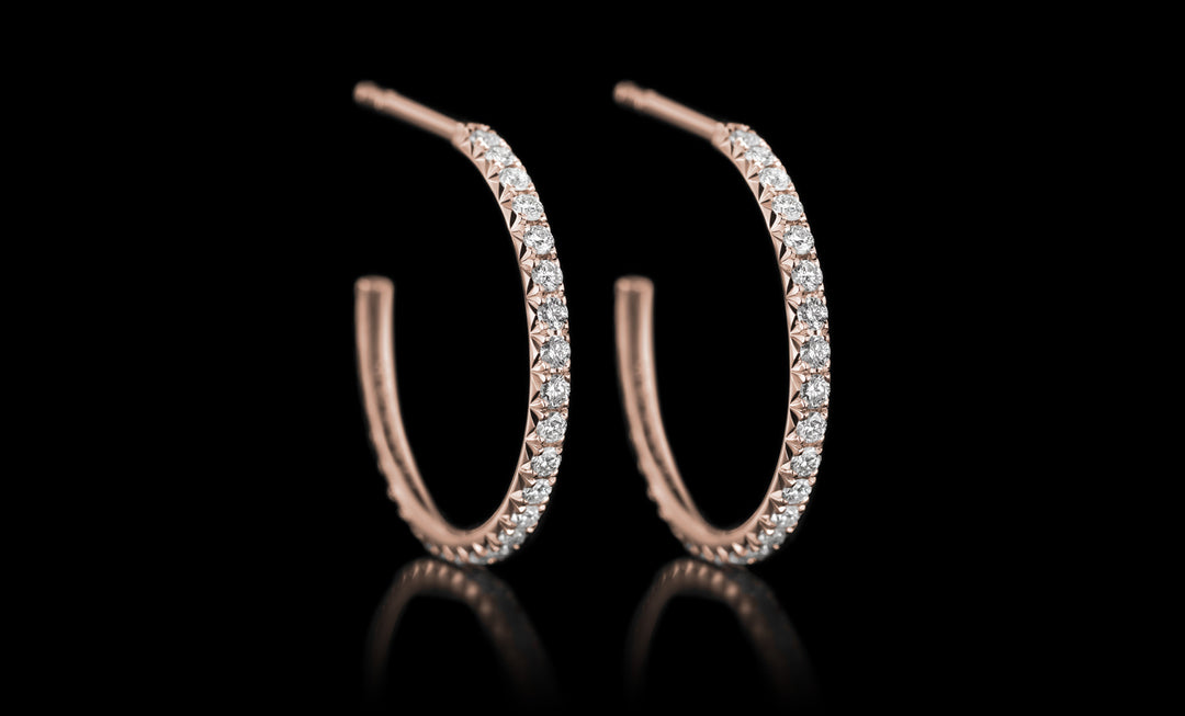 Halo No.2 earring rose gold rotated 1920x1160