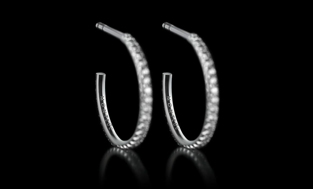 Halo No.2 earring white gold engraving 1920x1160