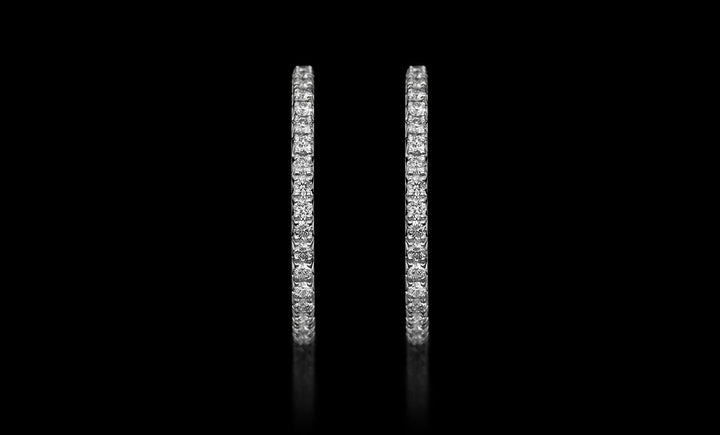 Halo No.2 earring white gold front 1920x1160