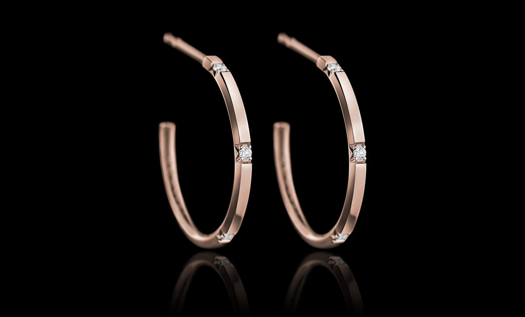 Halo No.4 earring rose gold rotated 1920x1160