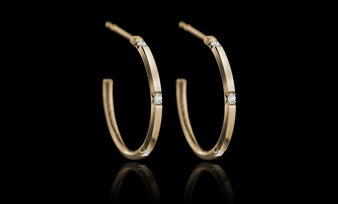 Halo No.4 earring yellow gold rotated 1920x1160