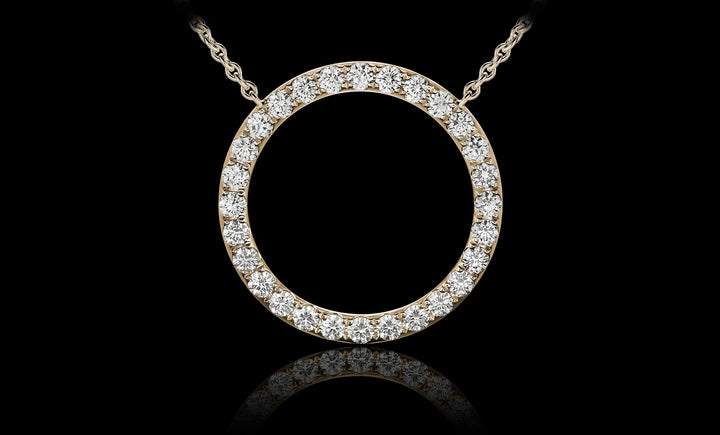 Orbit No.1 pendant yellow gold front 1920x1160