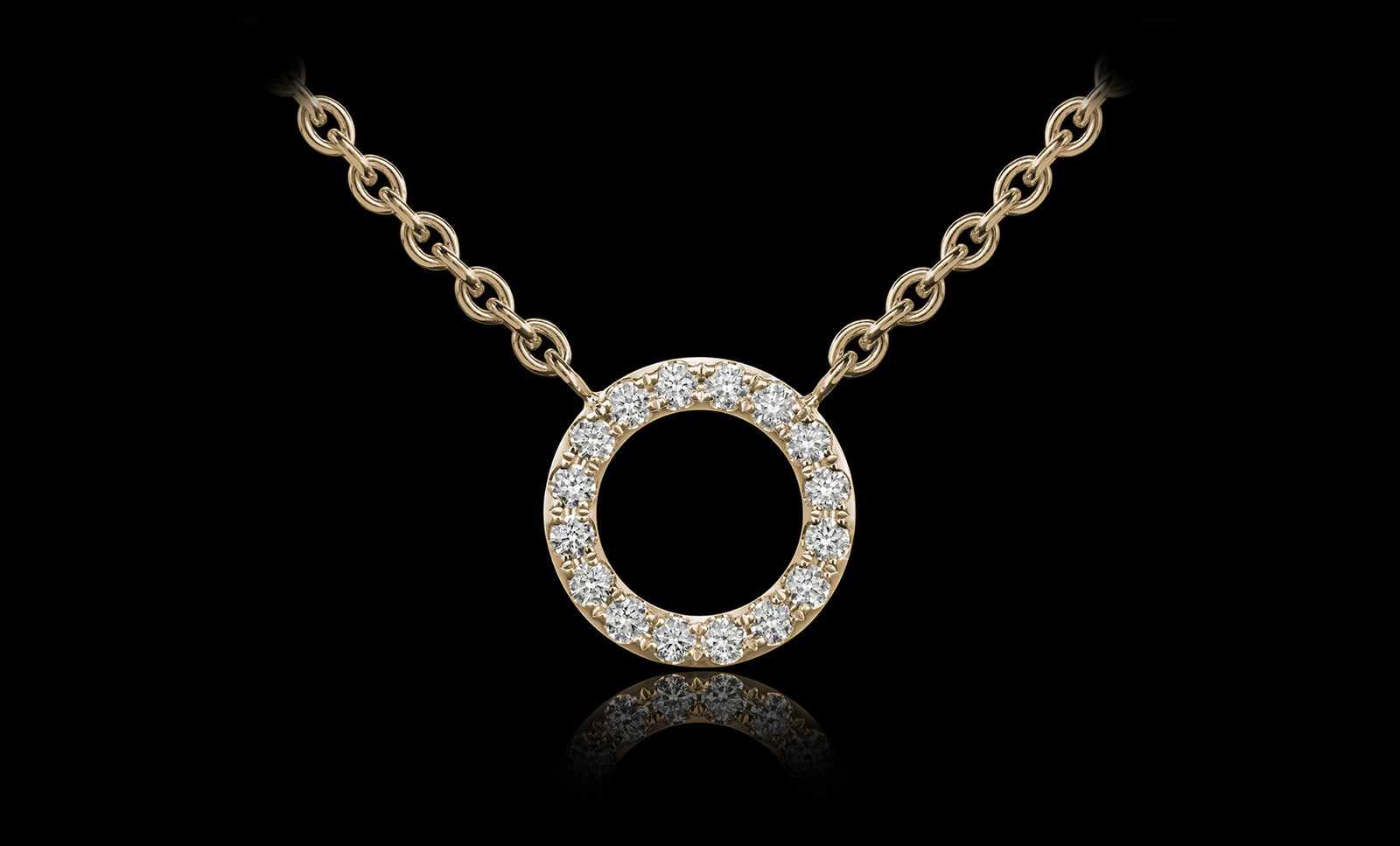 Orbit No.3 pendant yellow gold front 1920x1160